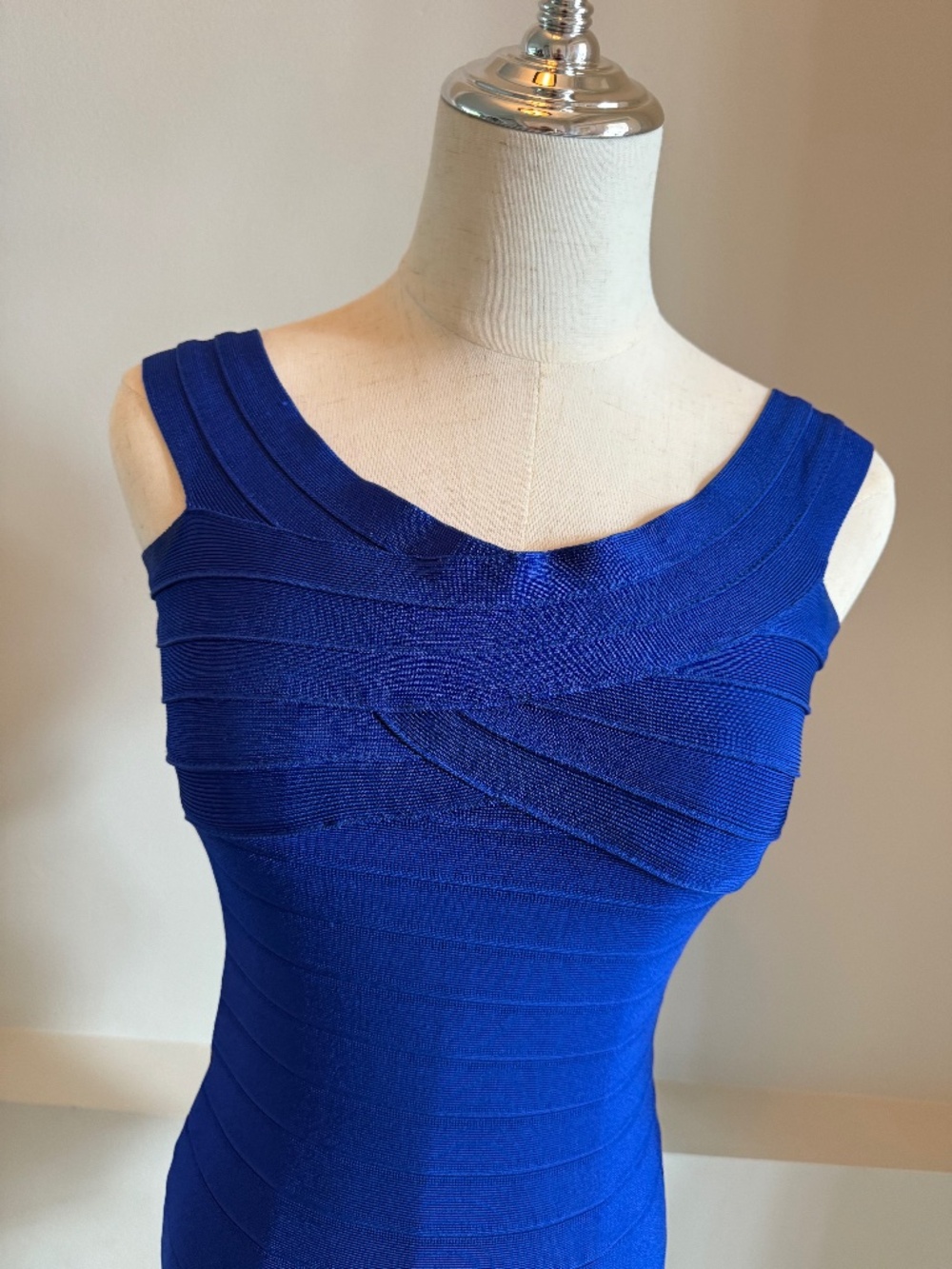 Vibrant Royal Blue Bandage Mini Dress